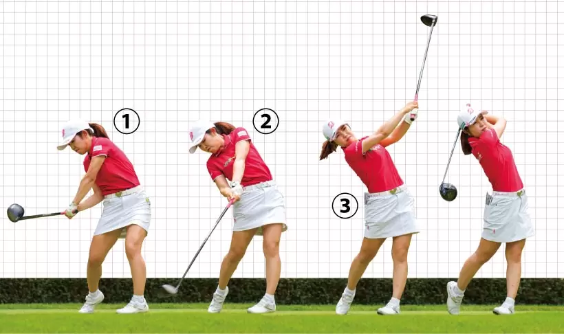 女子プロ連続写真｜女子プロのドライバーテクニック（2/3）