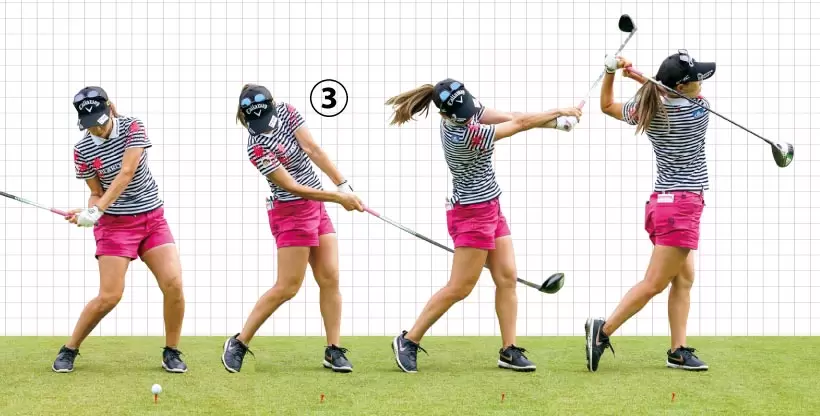 女子プロ連続写真｜女子プロのドライバーテクニック（2/3）