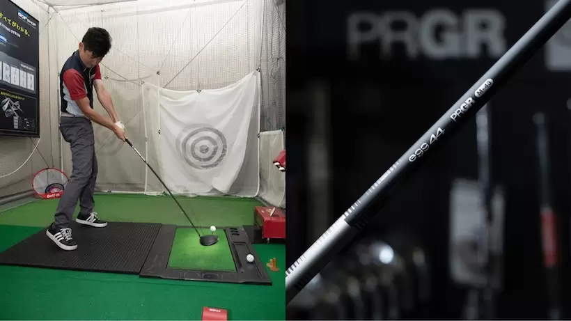 「インパクトの振り抜きのよさは抜群です」（丹後さん）シャフトの先端が大きく走るので短尺でも打ち出し角が上がって球がつかまる。