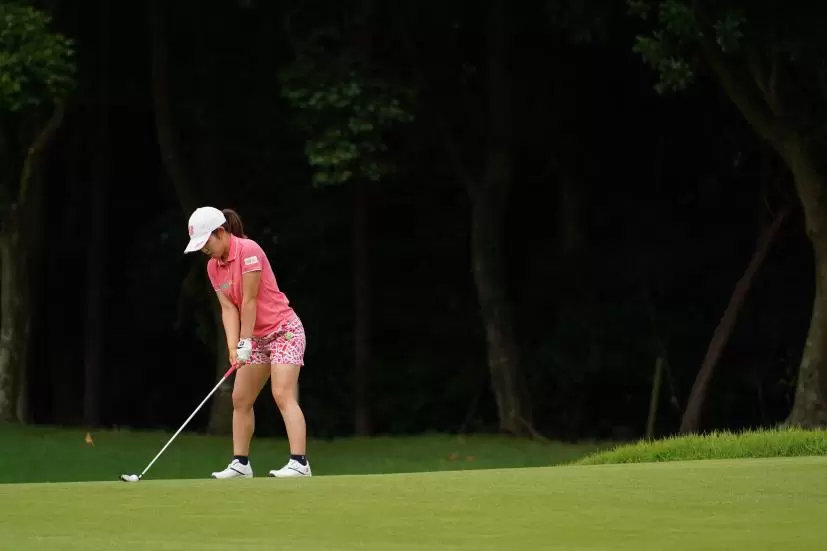 古江彩佳のフェアウェイウッド連続写真【2021年アース・モンダミンカップ・R4】