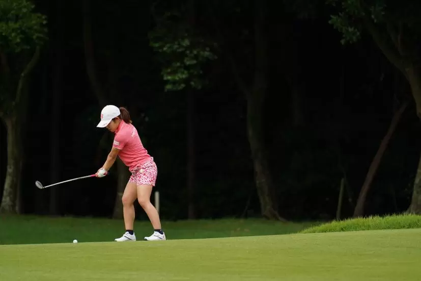 古江彩佳のフェアウェイウッド連続写真【2021年アース・モンダミンカップ・R4】