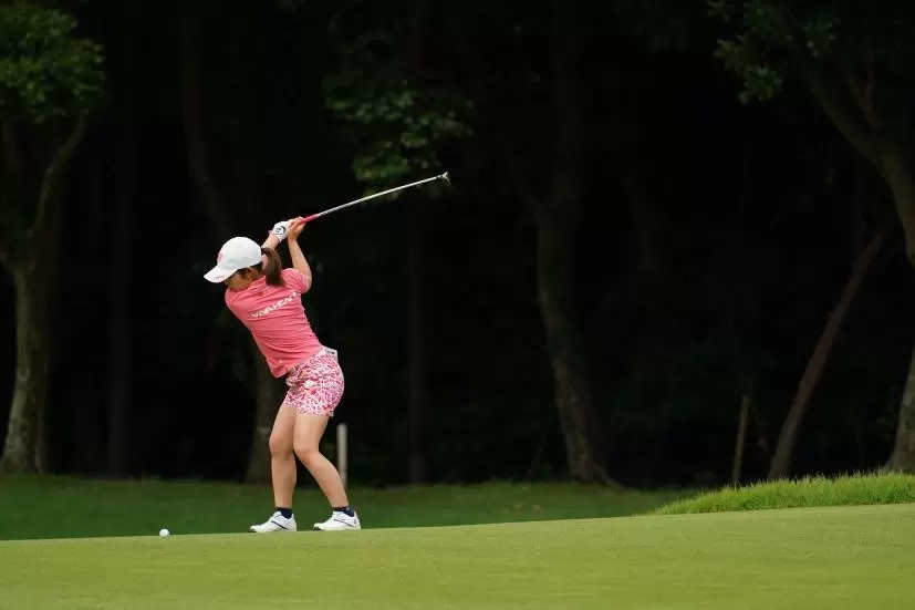 古江彩佳のフェアウェイウッド連続写真【2021年アース・モンダミンカップ・R4】