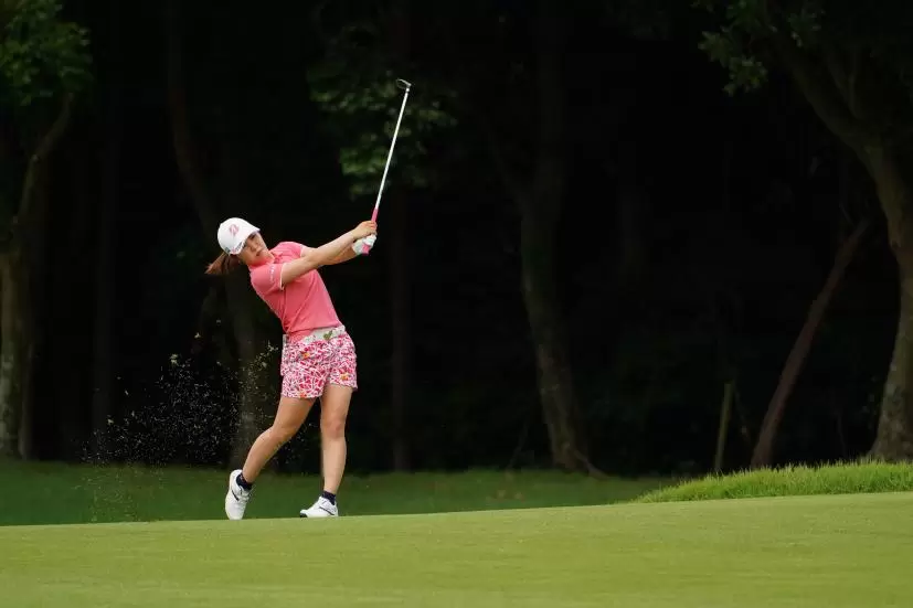 古江彩佳のフェアウェイウッド連続写真【2021年アース・モンダミンカップ・R4】