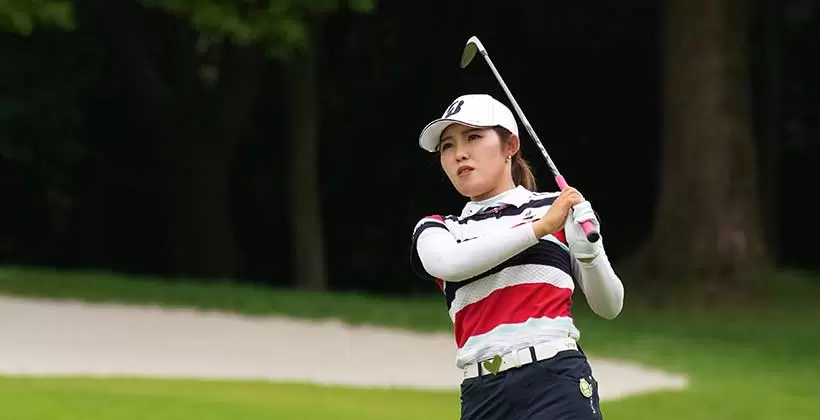 古江彩佳のフェアウェイウッドスイング連続写真【2021年アース・モンダミンカップ・R4】