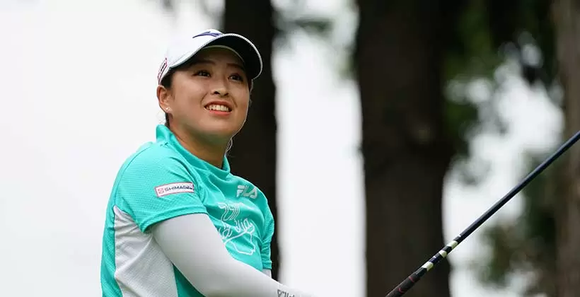 西郷真央のバンカーショット連続写真【2021年アース・モンダミンカップ・R4】