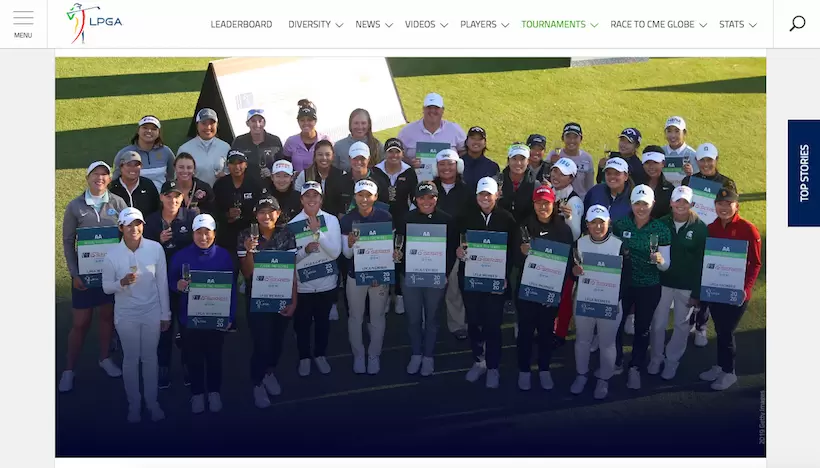 米女子（LPGA）ツアーのQ-Schoolのページから抜粋。