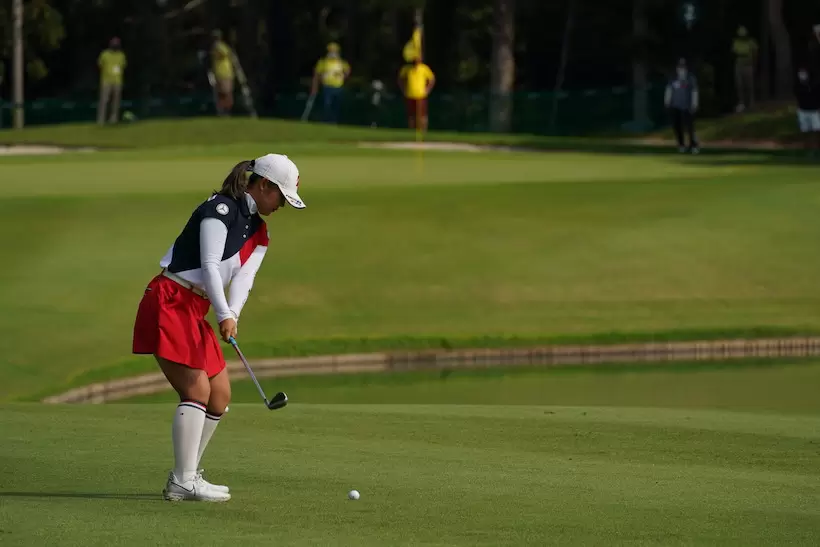 吉田優利のアプローチ　バックスイング①