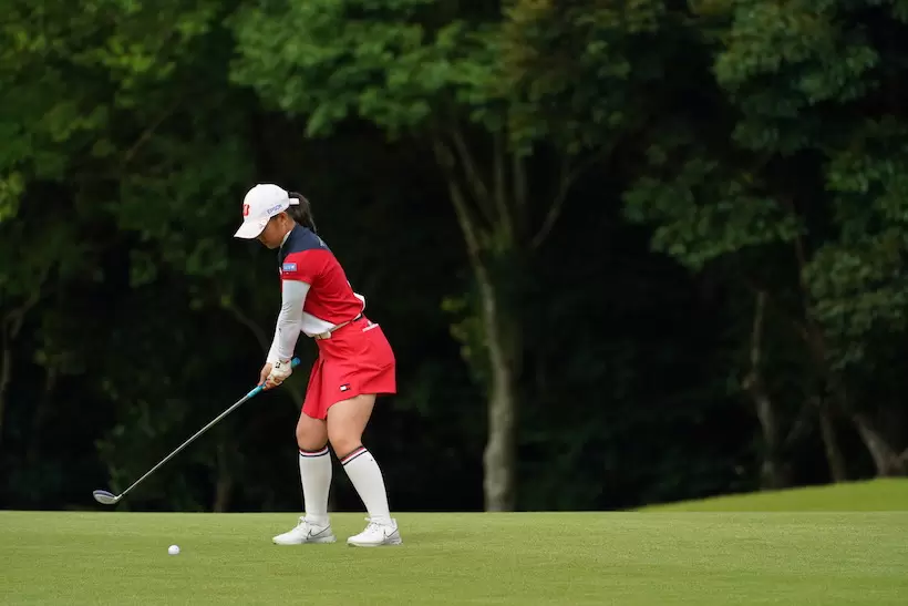 吉田優利のユーティリティ　バックスイング①