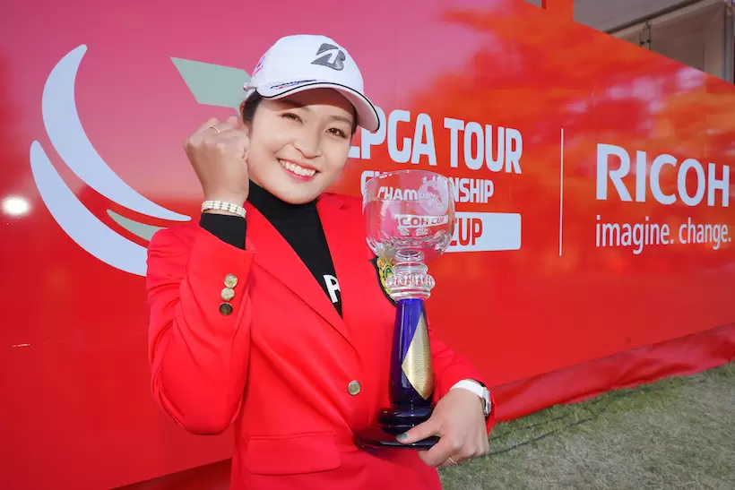 JLPGAツアーチャンピオンシップリコーカップでツアー初優勝を果たした三ヶ島かな