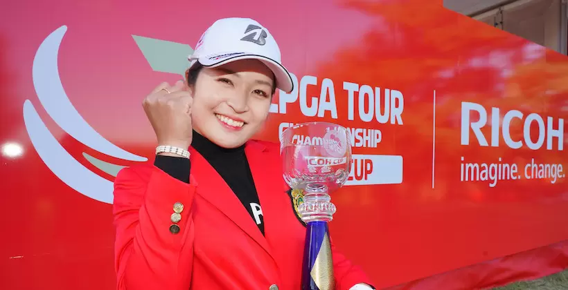 JLPGAツアーチャンピオンシップリコーカップでツアー初優勝を果たした三ヶ島かな