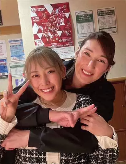 プロテスト合格を目指している岡田唯花ちゃんと。私はお姉さん役で～す。