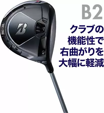 B2｜クラブの機能性で右曲がりを大幅に軽減