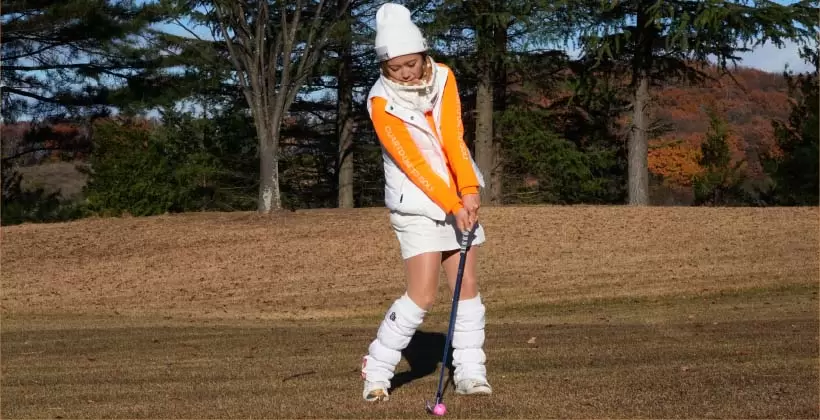 冬芝のショットは「ボールを中に置いて払い打ち」がグッド！