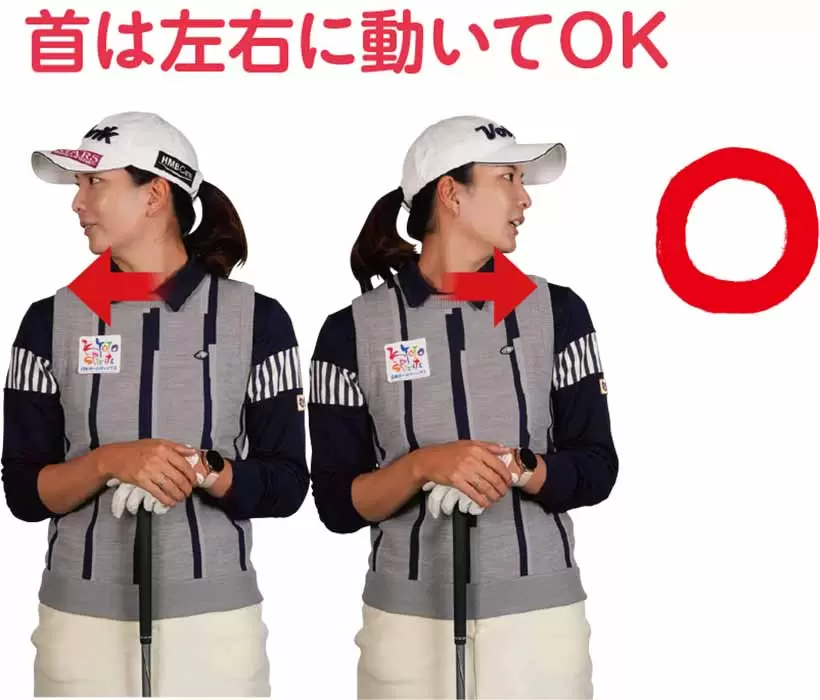 首は左右に動いてOK