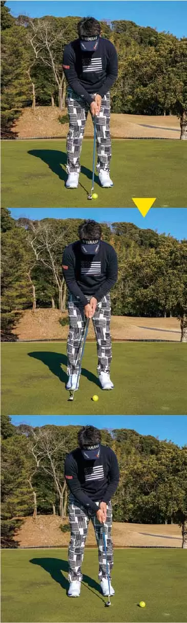 通常の打ち方でも対応できるが、小さく速く振れば、よりしっかり打てる。