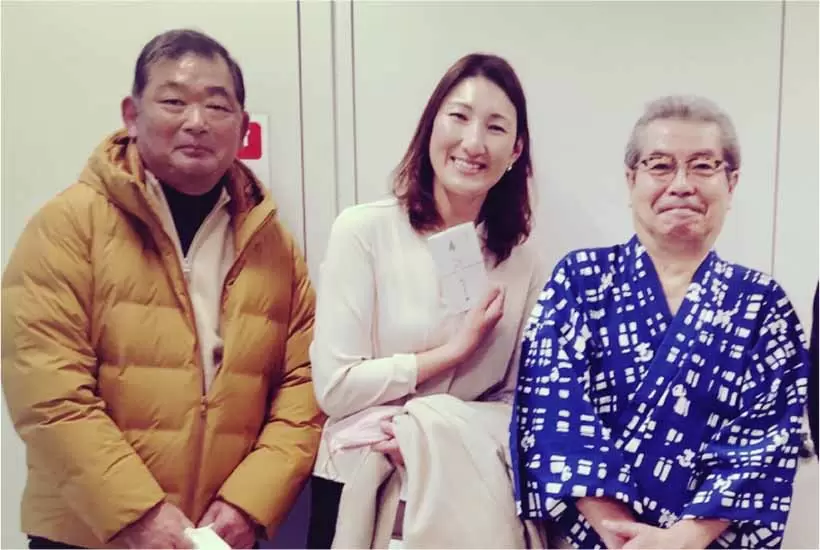 人生初の落語を中嶋常幸プロに連れてってもらいました（笑）。立川志の輔師匠と記念に。