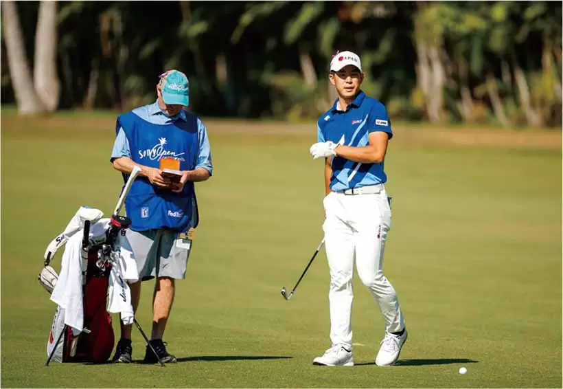 まだアマチュアの中島啓太だが、エクセル・スポーツ・マネジメントとの契約は、出場していたソニー・オープンの会場で発表された。 写真／GettyImages