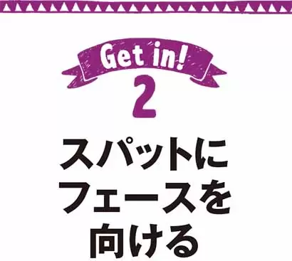 スパットにフェースを向ける