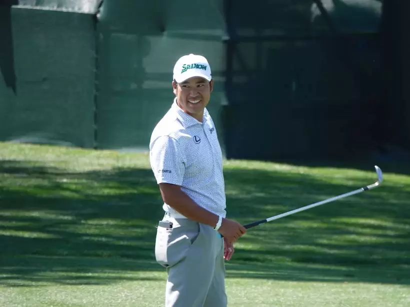 練習中も笑顔が見られた松山英樹