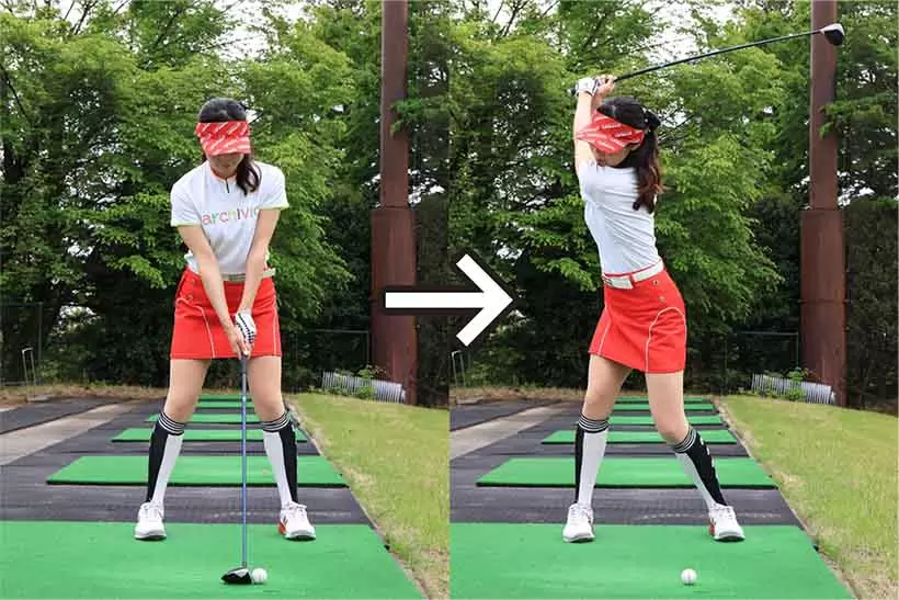 フェアウェイウッド,バックスイング