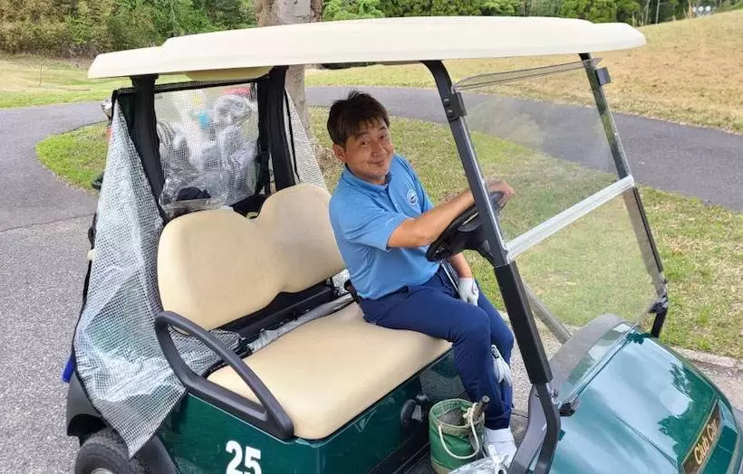 二人乗りの小さいカート