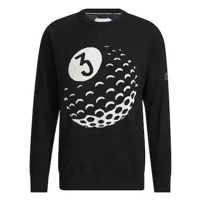 ADICROSS  ジャカード長袖クルネックセーター