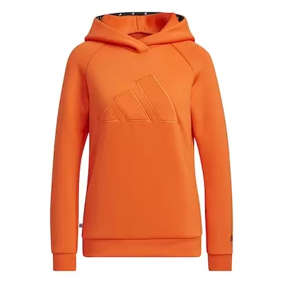 ビックアディダスロゴ ダンボールニット 長袖フーディー