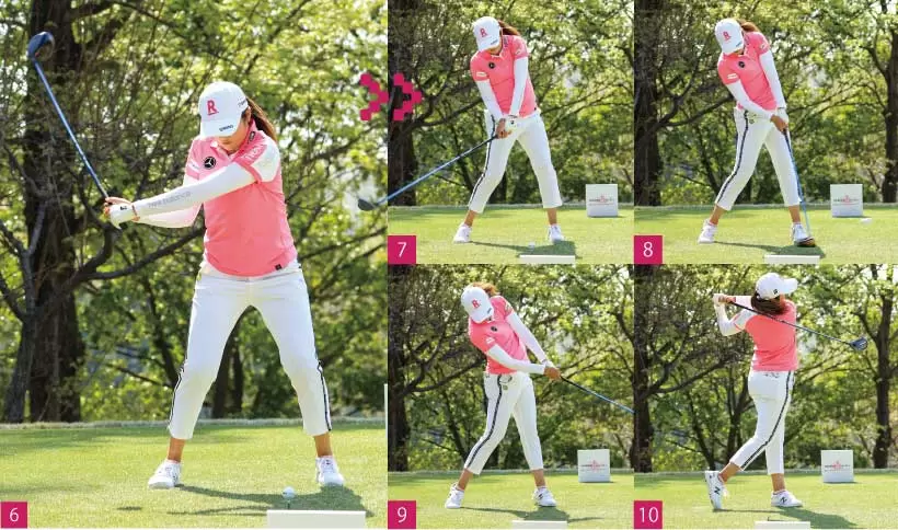 稲見萌寧のドライバースイング