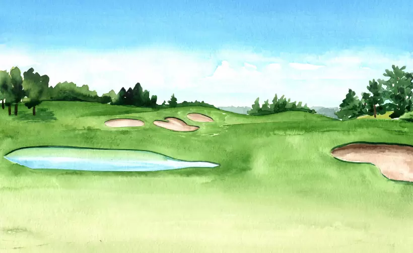 ゴルフ場,イラスト
