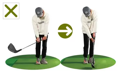 左手3本指が支点