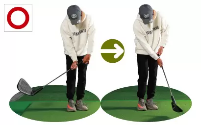 右手2本指が支点