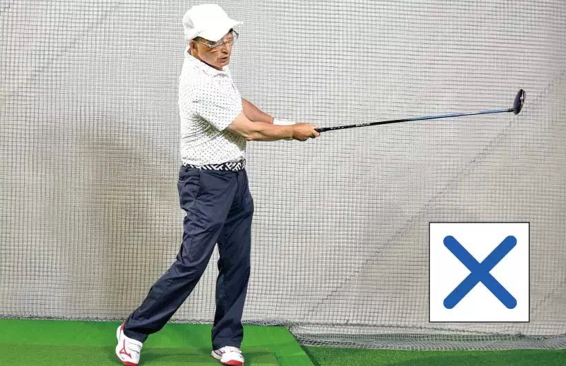 田仲さんスイング,握りが強いとクラブが走ってくれない