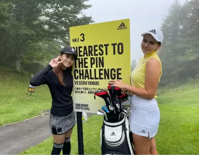 八巻セイラ選手とのニアピン対決