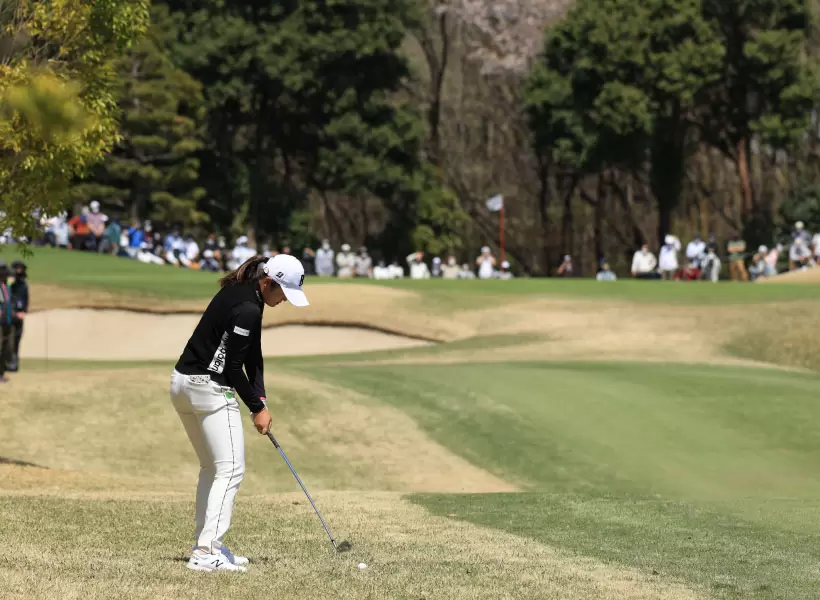 稲見萌寧アイアンスイング（後方）