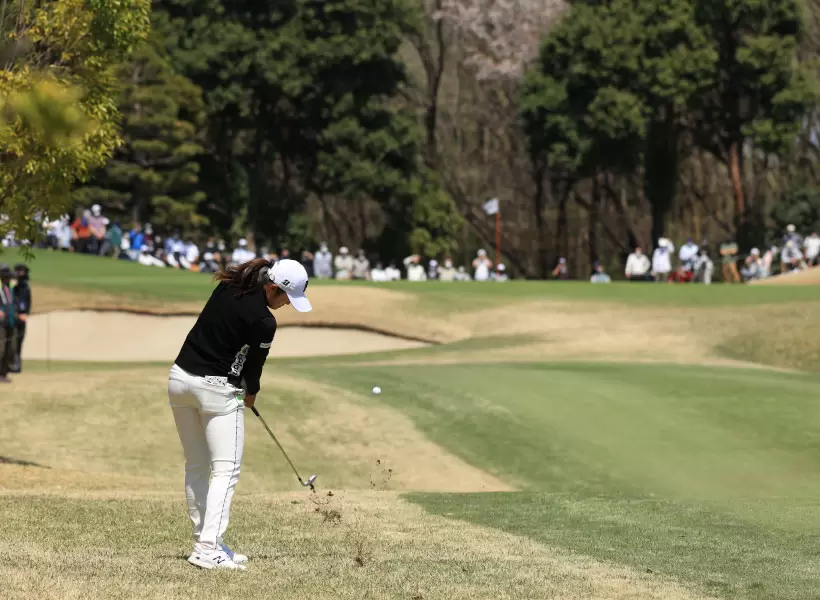 稲見萌寧アイアンスイング（後方）