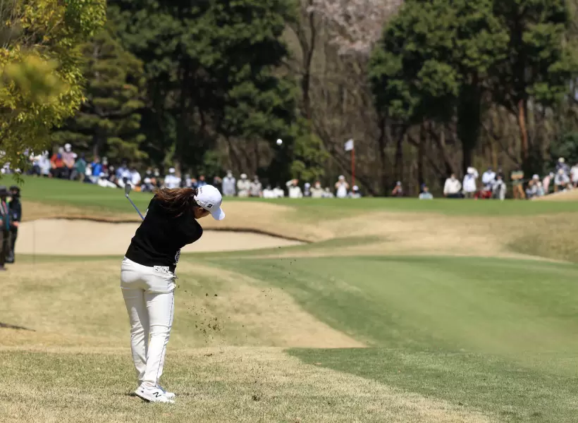 稲見萌寧アイアンスイング（後方）