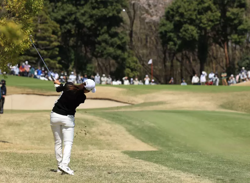 稲見萌寧アイアンスイング（後方）