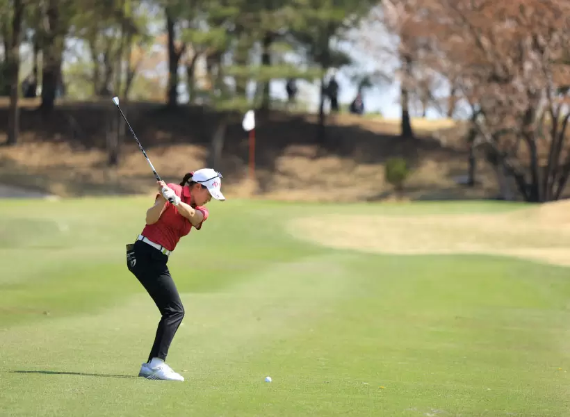 岩井千怜のアイアンスイング（後方）