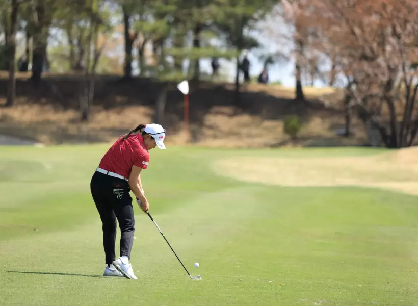 岩井千怜のアイアンスイング（後方）