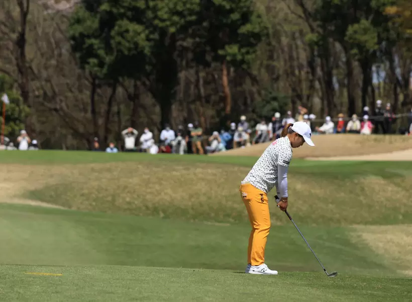 西郷真央のアイアンスイング（後方）