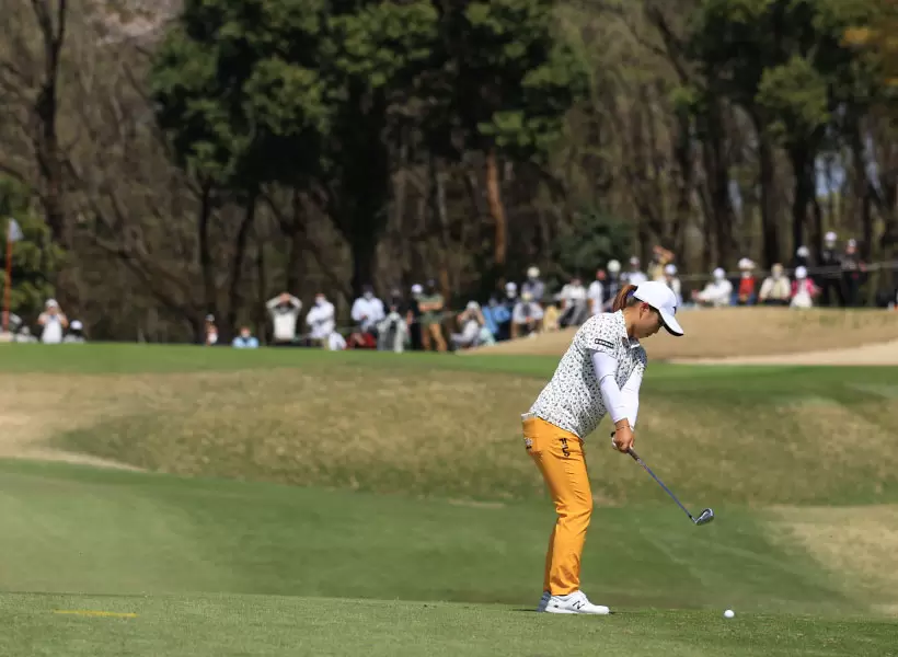 西郷真央のアイアンスイング（後方）