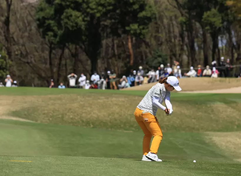 西郷真央のアイアンスイング（後方）