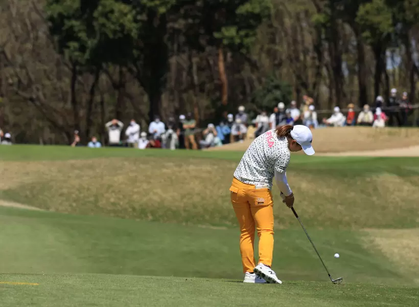 西郷真央のアイアンスイング（後方）