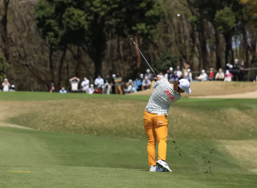 西郷真央のアイアンスイング（後方）