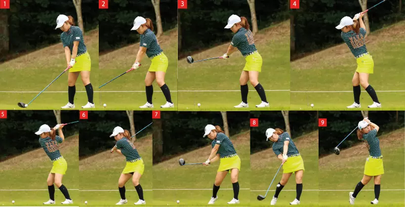 古江彩佳のスイング全体