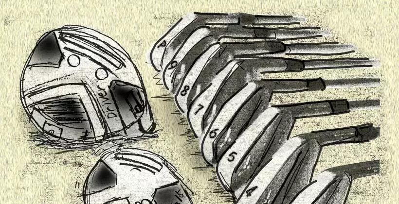 ウッドとアイアンのイラスト