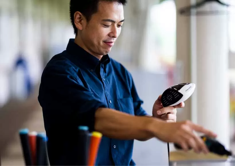 大蔵ゴルフスタジオのフィッターの金子氏