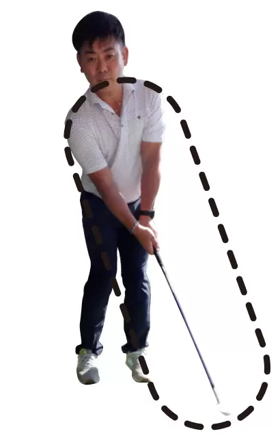 手とシャフトを一体化させる