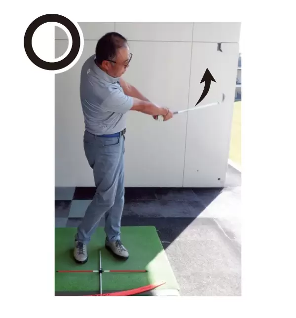 フェードを打つときは自分が思っている以上に左に振る必要がある。