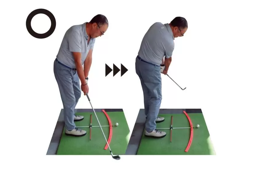 フェースを返してボールをつかまえるポイント